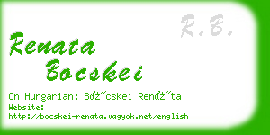 renata bocskei business card